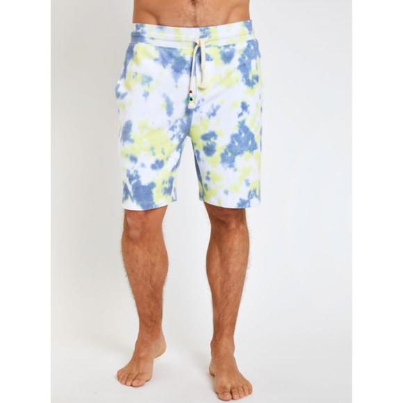 NEW SOL ANGELES men's pull on shorts in citron marble - Picture 1 of 4